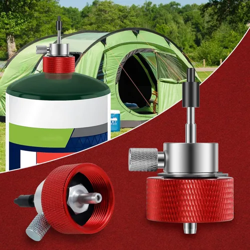 Miniatura 6 de Adaptador de llenado de propano Airsoft, válvula de conector de tanque de gas verde sin fugas, adaptador de tanque de propano reutilizable