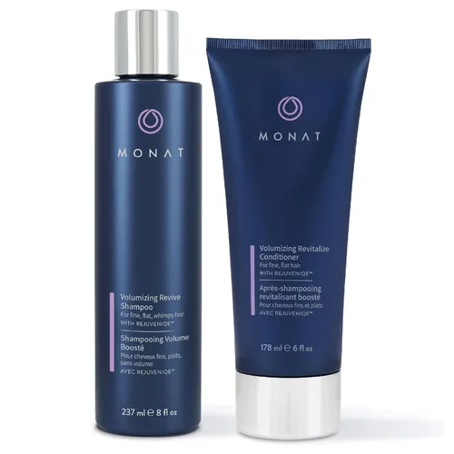 Miniatura 11 de MONAT Juego de champú y acondicionador de hidratación avanzada infundido con REJUVENIQE para cabello seco fino a medio, hidrata y fortalece, sin