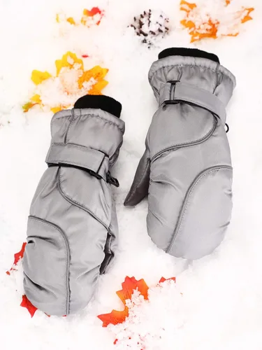 Miniatura 7 de Boao Snow Mittens Winter Ski Mittens Waterproof Warm Cotton-Lined Gloves for Kids