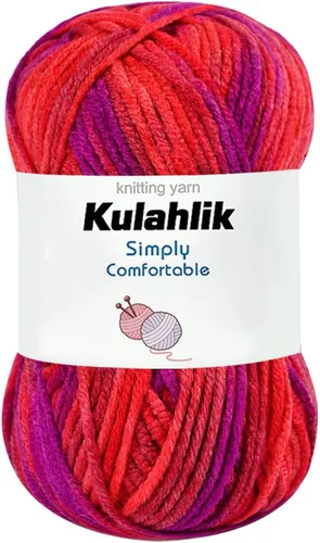 Miniatura 78 de 50g (1x50g) Hilo Acrílico para Crochet y Tejido, Hilo Degradado Colorido, 1 Rollo de Madejas, Hilo Acrílico Multicolor, Perfecto para Proyectos