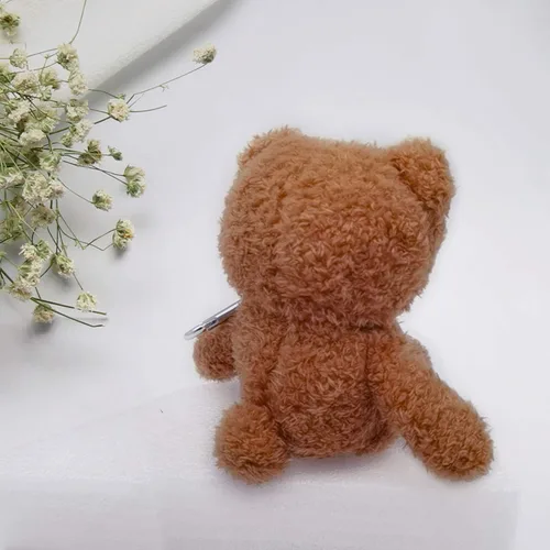 Miniatura 7 de Guppy Compatible con AirPods Pro Funda de piel para niñas 3D lindo oso de peluche peluche mullido cálido estuche de transporte suave funda