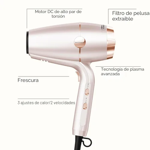 Miniatura 2 de INFINITI PRO CONAIR Secador de pelo SmoothWrap, secador de pelo con accesorios difusor y concentrador, tecnología avanzada de plasma y cerámica