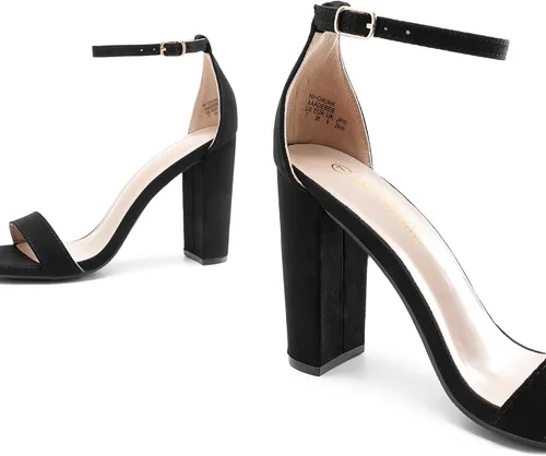 Miniatura 4 de DREAM PAIRS - Sandalias de tacón alto y grueso para mujer