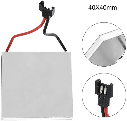 Miniatura 4 de Chimenea Accesorios Ventilador Motor Generador Hoja Estufa Quemador Calentador Parte 40X40Mm Generador Termoeléctrico Hoja de generación de energía