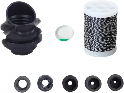 Set de Mira Peep para Tiro con Arco 37/45 Grados 6X 8X con Clarificador y Lente de Núcleo Interno de 5 Tamaños, Accesorio de Cebo para Arco Negro