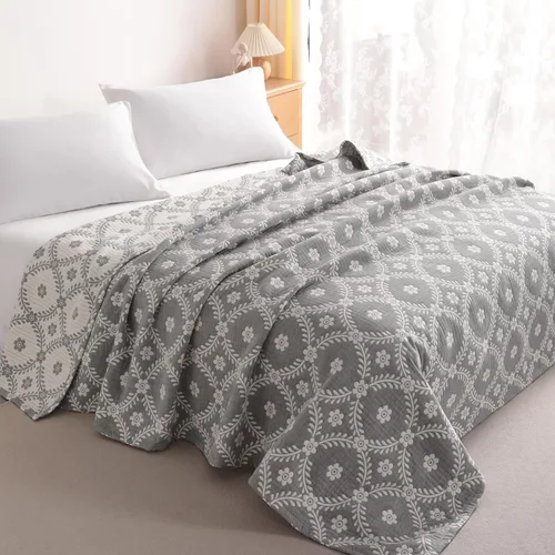 Miniatura 22 de Manta NTBAY para la cama, de más de una capa, hecha de muselina de algodón natural