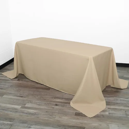 Miniatura 32 de Your Chair Covers - Mantel rectangular de poliéster de 90 x 132 pulgadas, color morado, mantel de boda sin costuras de alta calidad para mesas