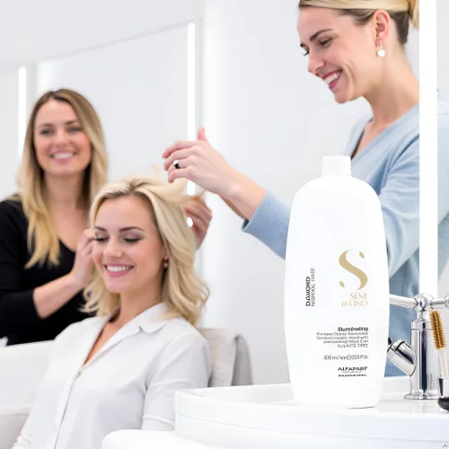Miniatura 7 de ALFAPARF MILANO Semi di Lino Diamond Shine - Champú iluminador sin sulfato - Añade brillo y brillo - Sin parabenos ni parafina - Seguro para cabello