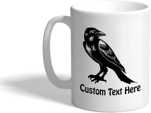 Miniatura 7 de Coffee Mug 11 Ounces Crow Black Halloween Ceramic Tea Cup Oz Design Only