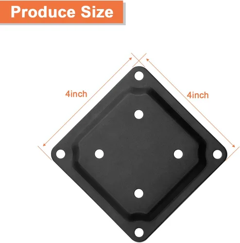 Miniatura 3 de ForoGore Conector de placa de poste de madera de 4 x 4 pulgadas, base de poste de cubierta con recubrimiento de polvo, base de anclaje para poste