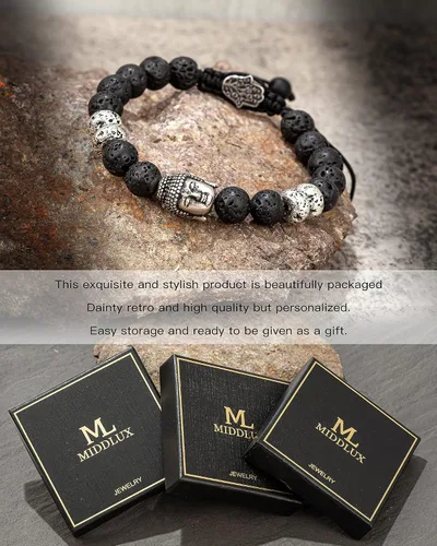 Miniatura 5 de Pulsera para hombre pulseras de cristales y piedras curativas para hombres pulseras de cuentas de cristales curativos regalos para hombres