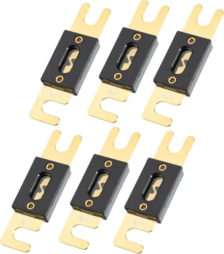 Miniatura 23 de X AUTOHAUX 6 unids 275A oro tono plateado ANL fusible universal para inversores coche vehículo camión audio