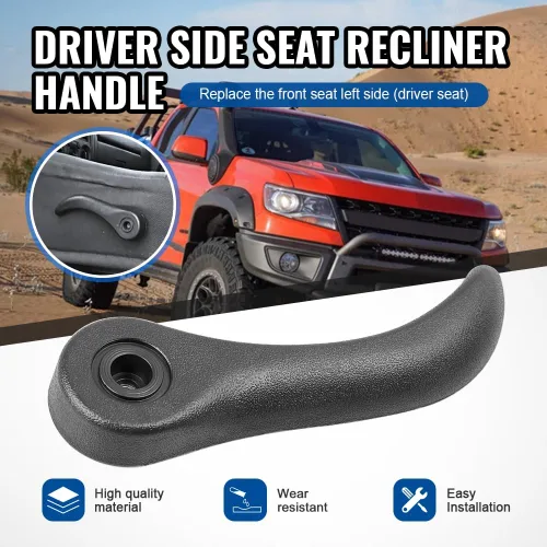 Miniatura 2 de 1 pieza Manija de ajuste reclinable para respaldo de asiento de coche, lado del conductor, para asiento reclinable delantero para Chevy Colorado