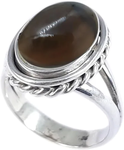 Miniatura 14 de Anillo fino de plata esterlina 925 para mujer, hecho a mano, joyería de piedras preciosas, anillo de moda (1379)