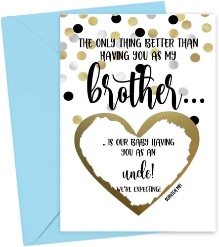 Miniatura 8 de Tarjeta de rascar de embarazo para mejor amiga nuevo bebé, tarjeta de rascar para mejor amiga, promoción a tía anuncio de bebé (esposo)