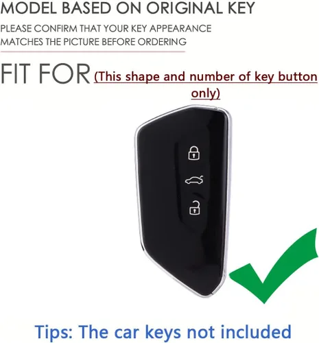 Miniatura 2 de SANRILY Funda para llavero de metal y cuero de alta calidad para VW ID.4 2020 2021 2022 MK8 ID.4 GTX, Skoda Octavia Seat Leon MK4, funda para llave