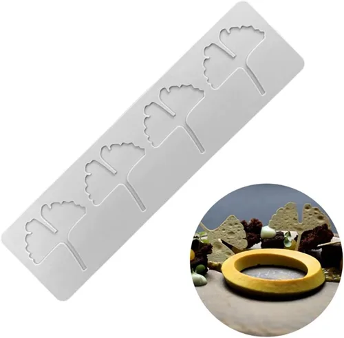 Miniatura 15 de TUKE Molde de silicona 3D para ramas de tuile de fondant para hornear, arcilla polimérica, manualidades de azúcar - Diseño de encaje de caramelo