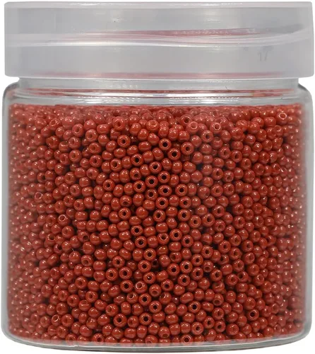 Miniatura 40 de Bala&Fillic Tamaño casi uniforme Cuentas de semillas redondas de color verde ejército de 2 mm Aproximadamente 10000 piezas/110 gramos en caja