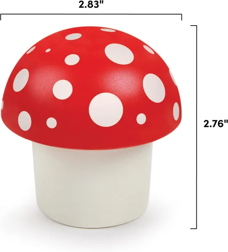 Miniatura 3 de Genuine Fred Molinillo de hierbas con forma de hongo alegre, molinillo manual de 3 pulgadas para hierbas y especias, herramienta de cocina de mano
