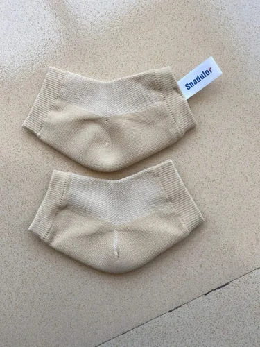 Miniatura 6 de Snadulor - 3 pares de calcetines hidratantes de talón de gel para tacones secos y agrietados, calcetines de gel de spa, calcetines de punta abierta