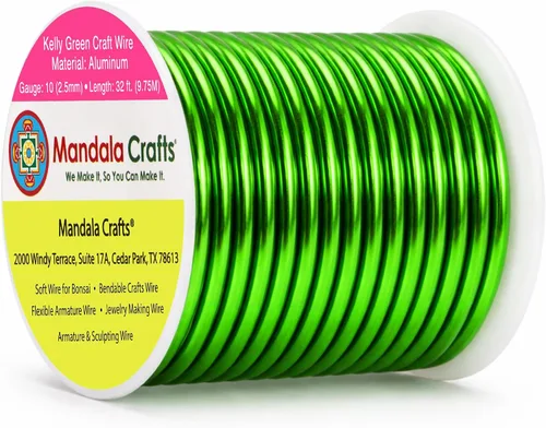 Miniatura 231 de Mandala Crafts - Alambre de aluminio anodizado de 8 calibre para hacer joyas - 9.75 m de alambre flexible negro colorido - Flexible para bonsái