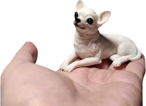 Miniatura 9 de 1 mini estatuilla de resina de Chihuahua de 2 pulgadas, mini regalos conmemorativos para perros, figuras de perro, decoración de automóvil, Negro