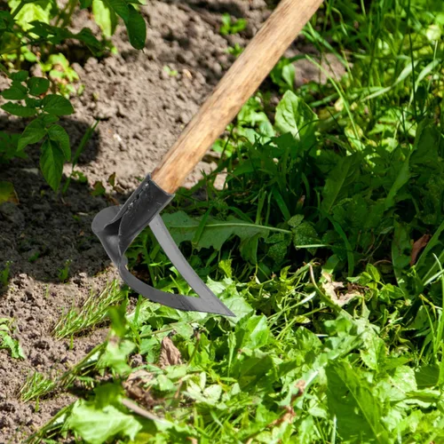 Miniatura 9 de DOITOOL Azada hueca de jardín, azada de jardín de acero al manganeso, rastrillo de mano resistente para cultivo de patio trasero, aflojamiento