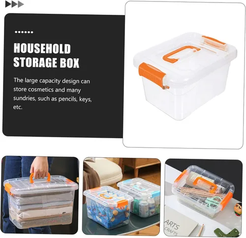 Miniatura 2 de Organizador de maquillaje para cajón, caja de 4 piezas, caja de almacenamiento portátil, contenedores de 16 cuartos de galón para organizar
