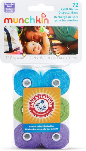 Miniatura 4 de Munchkin® Arm and Hammer - Recambios para bolsas de pañales, paquete de 6, 72 bolsas perfumadas de lavanda