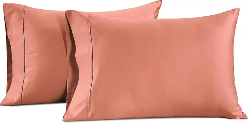 Miniatura 47 de Lane Linen Juego de 2 fundas de almohada 100 % de algodón, tamaño estándar, se adapta a almohadas estándar y Queen, fundas de almohada lujosas