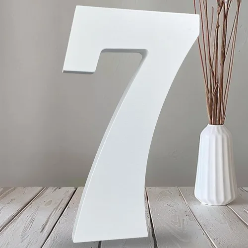 Miniatura 15 de AOCEAN Números de madera blanca de 10 pulgadas, número de madera sin terminar para pared, números decorativos de pie, rebanadas, decoración de Dos