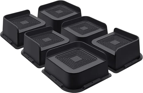Miniatura 17 de ANNKUT Elevadores de cama de 1 pulgada resistentes, elevadores de muebles para cama, escritorio, mesa, sofá, sofá, elevadores de cama de gran