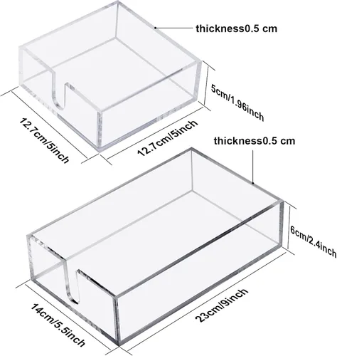 Miniatura 2 de Servilletero acrílico para mesa de cóctel, servilleta transparente para bebidas, cuadrado, rectangular, para cena, cocina, baño, restaurante, bar