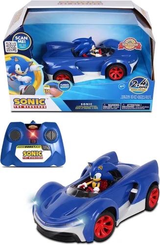 Miniatura 7 de NKOK Team Sonic Racing - Auto de juguete con control remoto de 2.4 GHz con Turbo Boost – Sonic The Hedgehog 601, cuenta con luces funcionales