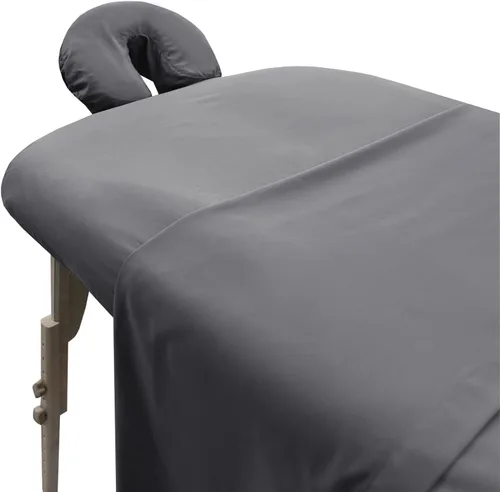 Miniatura 19 de London Linens Juego de sábanas de microfibra suave para mesa de masaje de 3 piezas, incluye funda para mesa de masaje, sábana bajera ajustable
