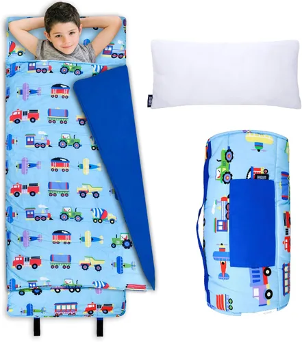 Miniatura 15 de Wildkin Kids Nap Mat with Pillow for Boys & Girls – Soft & Cozy Toddler Sleep Mat for Daycare, Preschool, Kindergarten & Travel, Ages 3–7, Machine