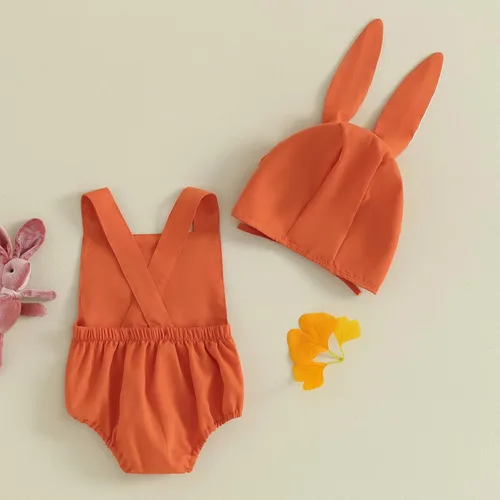 Miniatura 6 de Traje de Pascua para bebé recién nacido, sin mangas, con sombrero, ropa de Pascua