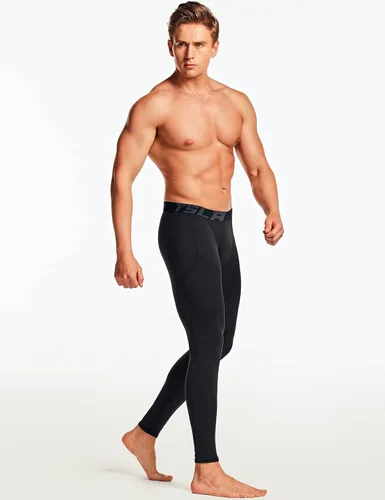 Miniatura 5 de TSLA - Paquete de 1 o 2 pantalones térmicos de compresión para hombre, leggings deportivos y mallas para correr pantalones para usar como primera