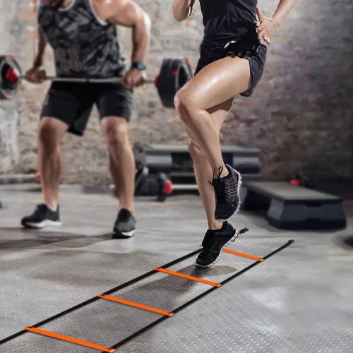 Miniatura 9 de GHB Pro Agility Ladder Agility Training Ladder Speed 12 Rung 20ft with Carrying Bag Naranja