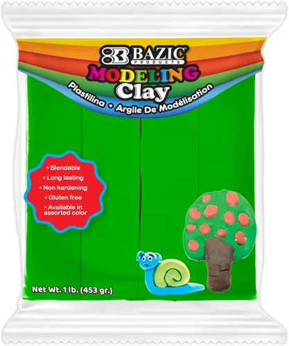 Miniatura 9 de BAZIC Products Arcilla para modelar, color negro, 1 libra, masa de modelado, manualidades, regalo no tóxico para artistas, a granel para aula