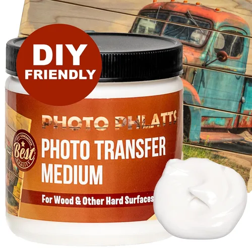 Miniatura 9 de Gel medio de transferencia de fotos para transferir fotos a madera y otras superficies duras. Solución de secado transparente prémium para obtener