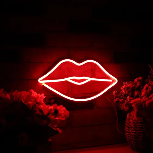 Miniatura 9 de AdvPro Lips Kiss Girl Room Flex Silicone LED Neon Sign - Azul - st16s32-fnu0048-b