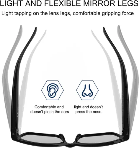Miniatura 3 de Lentes inteligentes Bluetooth para hombres y mujeres, lentes polarizados de audio con auriculares Bluetooth, micrófono, protección UV, asistente