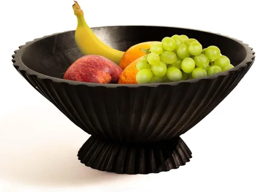 Miniatura 13 de Folkulture Frutero de madera para encimera de cocina Cesta grande de frutas de plátano ecológica de 12 pulgadas para cocina Tazón de madera