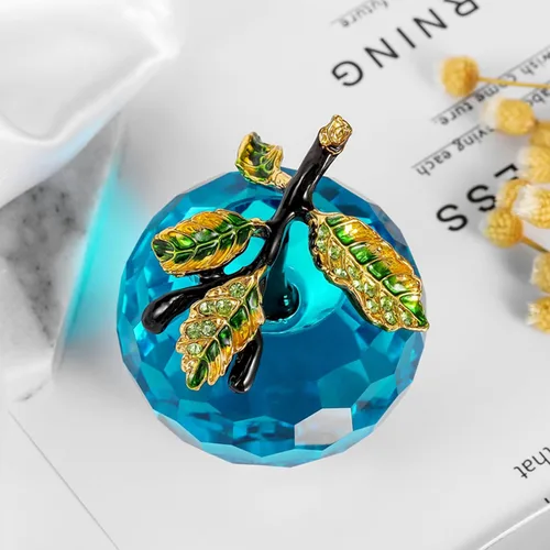Miniatura 4 de Figura de manzana de cristal de Vie jeune, pisapapeles de estatua hecha a mano, adorno para decoración del hogar, artesanías de cristal