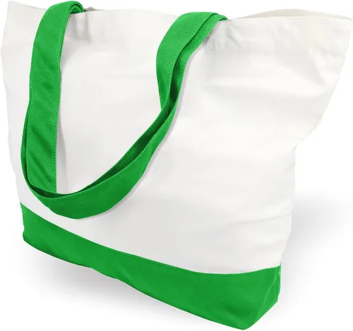 Miniatura 29 de TOPDesign - Paquete de 1 bolsa de lona de algodón, superfuerte, 12 onzas, bolsa para compras reutilizable, de tela, diseño moderno, en dos tonos