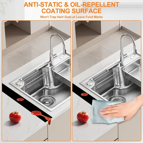 Miniatura 4 de FLSEPAMB Cubiertas de silicona para huecos para estufas, paquete de 2 unidades resistentes al calor para rellenar huecos para horno, sellan huecos