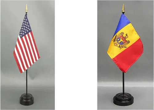 Miniatura 77 de Juego de banderas de escritorio de Afganistán, hecho en Estados Unidos, de rayón de 4 x 6 pulgadas, escritorio de oficina y pequeñas banderas