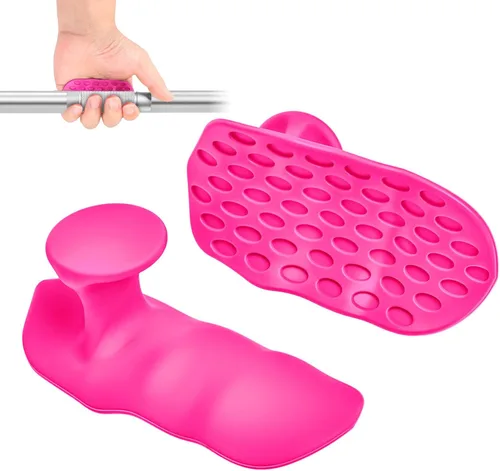 Miniatura 8 de Guantes de gimnasio antideslizantes sin dedos, agarres de goma para levantamiento de pesas para hombres y mujeres, agarres de protección de palma