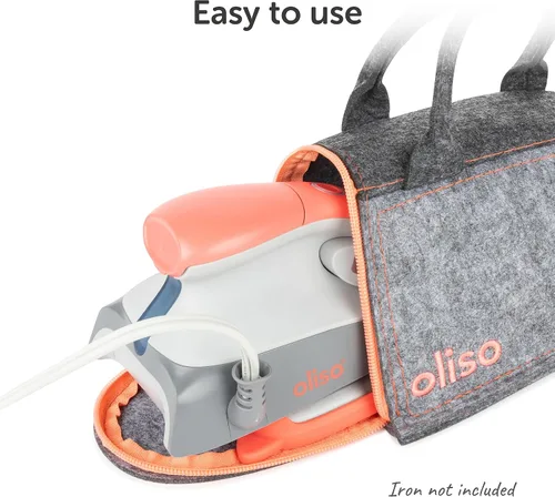 Miniatura 9 de Oliso M3Pro Project Plancha de vapor con solemate (coral) + bolsa de almacenamiento y transporte estuche de viaje (coral)